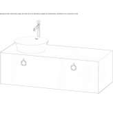 Single wooden washbasin cabinet with drawers Truckee