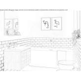 Wall-mounted washbasin cabinet with doors Lapa