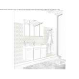 Wooden wall-mounted washbasin cabinet with doors Hurigny