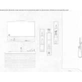 Wall-mounted washbasin cabinet with drawers Lapa