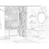 Single wall-mounted washbasin cabinet with mirror Binzen