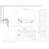 Wall-mounted washbasin cabinet with drawers Lapa