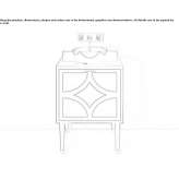 Wooden floor-standing washbasin cabinet with drawers Bernex