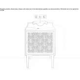 Free-standing single wooden washbasin cabinet with doors Bernex