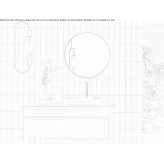 Segmented wall-mounted washbasin cabinet with drawers Vaqarr