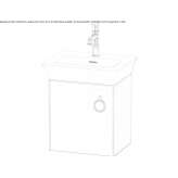 Single wall wooden washbasin cabinet with doors Truckee
