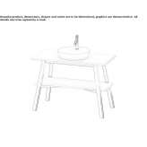 Solid wood washbasin cabinet Latresne
