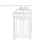Single wooden washbasin cabinet Montone