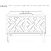Wooden washbasin cabinet with drawers, standing Bernex