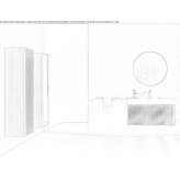 Wall cabinet made of walnut wood with integrated washbasin Fojnica