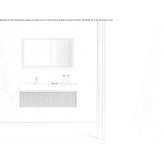 A modern style washbasin cabinet with drawers and an integrated washbasin with cabinets Tabarz