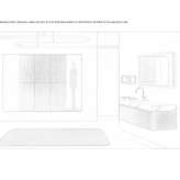 Single walnut washbasin cabinet with integrated washbasin Tabarz