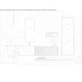 Single oak cabinet under the washbasin with cabinets Tabarz