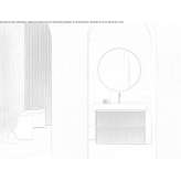 Floor-standing washbasin cabinet with integrated washbasin Tabarz