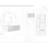 Single oak cabinet under the washbasin with cabinets Tabarz