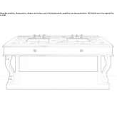 Double wooden console sink with integrated sink Fenes