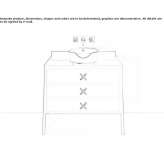 Floor-standing washbasin cabinet made of wood and glass with drawers Umurbey