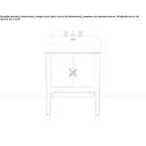 Free-standing single wooden washbasin cabinet with doors Beauvais