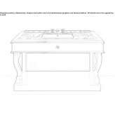 Single wooden console sink with integrated washbasin Fenes
