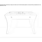 Wooden console sink with integrated sink Champeix