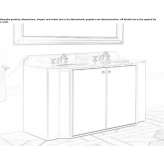 Double washbasin cabinet with doors Ayotlan