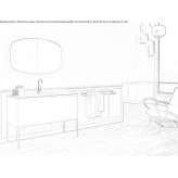 Ash cabinet under the washbasin Lympne
