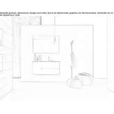 Wall-mounted washbasin cabinet with drawers and mirror Mailberg