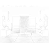 Wall-mounted washbasin cabinet with integrated washbasin Nazare