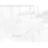 Wood and glass washbasin cabinet with integrated washbasin Sevica