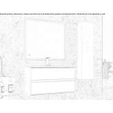 Wall-mounted washbasin cabinet Yamba