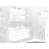Wall-mounted washbasin cabinet Yamba