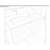 Double washbasin cabinet with drawers Motupe