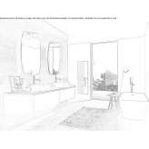 Double wooden washbasin cabinet Bais