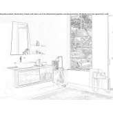 Wooden washbasin cabinet with a towel rack Trorod