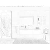 Wall-mounted washbasin cabinet with drawers Catlin