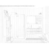 Single washbasin cabinet with integrated washbasin Avrig