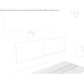 Wall-mounted MDF cabinet with integrated washbasin Kempston
