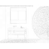 Aluminum console sink Guabal