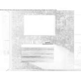 Wall cabinet under the washbasin made of laminate with a mirror Ipis