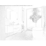 Wall-mounted washbasin cabinet with integrated washbasin Avrig