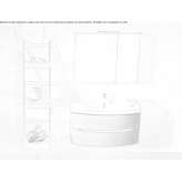 Ash washbasin cabinet with mirror Vetralla