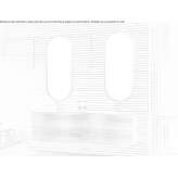 Hanging washbasin cabinet with drawers Chassieu
