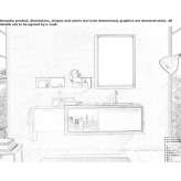 Wooden wall-mounted washbasin cabinet with a mirror Trorod