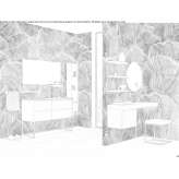 Floor-standing washbasin cabinet with integrated washbasin Hawarden