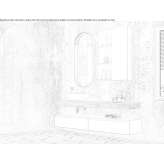 Wall cabinet under the washbasin with a mirror Taliga