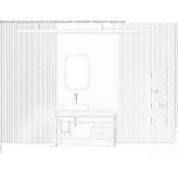 Zlew konsolowy z aluminium i drewna Guabal