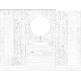 Console sink made of aluminum and wood Guabal