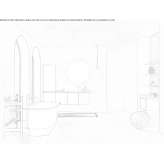 Single washbasin cabinet with integrated washbasin Avrig