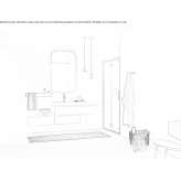 Wall-mounted washbasin cabinet with drawers Nazare