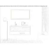 Wall-mounted washbasin cabinet with drawers Patzicia